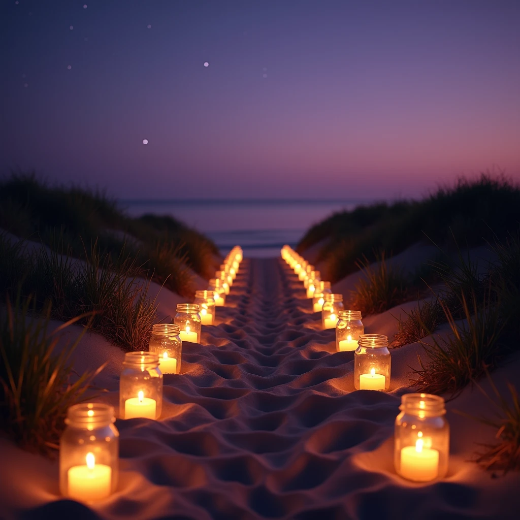 Wedding Island Candles in jars
